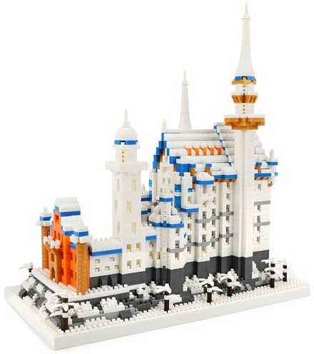 Seyaom Deutschland Schwan Stein Schloss Mini Bricks Kit, Weltarchitektur-Modellbaukasten für Erwachsene, Jungen, Mädchen ab 10 Jahren, (2800 Stück)