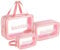 Kulturbeutel Transparent, 3 StüCk Transparent Kosmetiktasche mit Tragegriff, Wasserdicht Durchsichtiger Kulturbeutel für Herren Damen