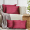 Cozyor 4er Set Sofakissen mit Füllung und Bezug 40x60cm weiche Kissenhülle mit Dekokissen Couchkissen für Sofa, Schlafzimmer, Wohnzimmer, Balkon, rot Berry, flauschig, mit verstecktem Reißverschluss