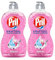 PRIL Kraft Gel Power & Perlen (2 x 450 ml), Detergente para lavavajillas a mano con alto poder desengrasante, para vajilla limpia con brillo brillante y frescura