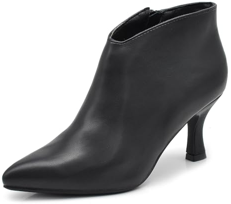 IF Fashion Tronchetti Stivali Stivaletti A Punta Scarpe da Donna Con Tacco MP413-9 nero N.36