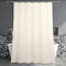 Rideau de Douche en Tissu Crème: Beige Texture de Lin Anti Moisissure Hydrofuge à l'eau Lavable Léger Polyester Rideau de Douche pour Salle de Bains - Élégant Ivoire Rideau de Douche - 183 x 183 cm