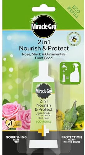 AMK® Miracle Gro Nourish & Protect Insect Disease Refill 27ml 2in1 Rose Shrub Ornamental Plants Feed Food Fertiliser