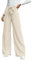 Cicy Bell Damen Weite Bein, Stoffhose Damen Hohe Taille Palazzo Hose, Leicht, Lockere Freizeithosen, Hose Krawatte Knoten Taschen-Elegant Casual Weite Hose,Hosen-Beige, M