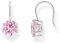 Thomas Sabo Ohrhänger mit großem, pinkfarbenem Zirkonia 925 Sterlingsilber H2287-051-9