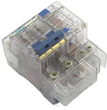 JMRTQMEC Disjoncteur à Courant résiduel Transparent DZ47LE 2P 16A 230V ~ 50HZ/60HZ avec Protection Contre Les surintensités et Les fuites