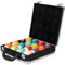 Oztwel 2-1/10.2 cm Regulation Resin Billardkugeln mit Koffer, 16 Turnierpool Tischbälle Professionelles Design, Profi-Amateur Pool Bälle Billard Set Komplett 16pcs Set mit Koffer (Premium Bright)