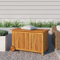 prissent Gartentruhe mit Rollen 90x50x58 cm Massivholz Akazie Auflagenbox Holz Gartenbox Holz Storage Boxes Sitzbank Outdoor Holzkiste mit Rollen mit Rollen Holz