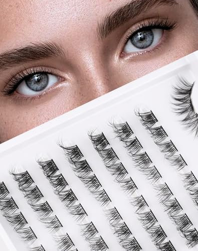 Cat Eye Extensions Cluster Wimpern Natürliche C-Curl Wispy 3D-Falsche Lashes Einzelne 8 Paare-#35