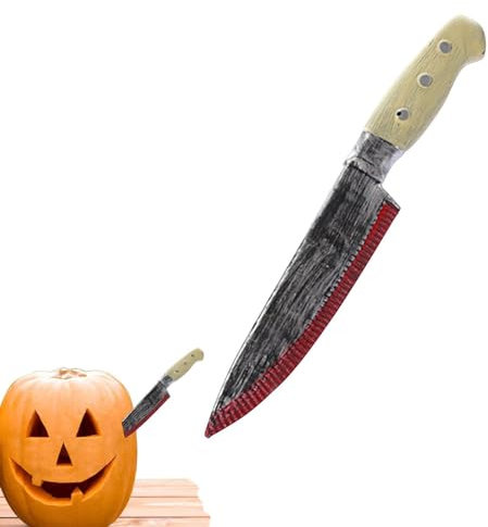 Coupeur D'accessoires De Farce D'Halloween, Simulation De Couteau Sanglant D'Halloween, Jouet De Faux Couteau Réaliste, Accessoires De Costume De Couteau De Pour Les Fêtes D'Halloween De Cosplay