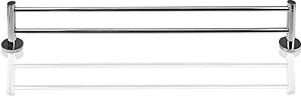 Porte-Serviettes Double 60 cm en Laiton Chromé, Design Minimaliste