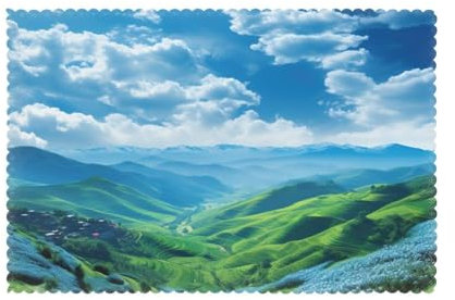 sttung Tischsets mit Traktor-Druck, Bauernhaus-Motiv, für den Esstisch, 6 Stück, für Zuhause und Restaurant, 30 x 45 cm