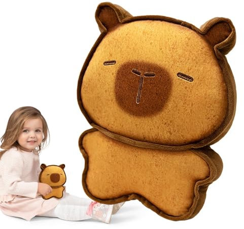 Animal de peluche para hornear, animal relleno de pan | Preciosa muñeca Toast Cat Plush Capybara - Almohada de decoración de la habitación del colgante de mochila de dibujos animados de peluche