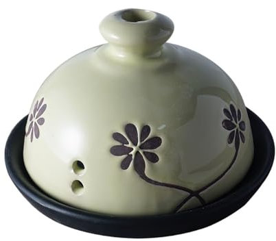 KANLVU Elegant Knoblauchtopf Mit Deckel, Keramik Zwiebeltopf Für KüchenBehälter, Belüftet Bewahrt Die Frische, Knoblauch Aufbewahrung Für Den Hausgebrauch