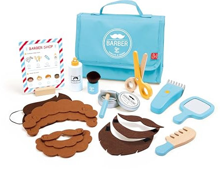 Kit de peluquería de Hape | Juego Infantil con Herramientas realistas | Juego de rol Creativo