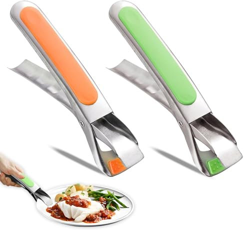 Ofenzange, 2 Stück Anti-Hot Dish Gripper, Edelstahl KüChe Retriever Zange Retriever Zange Clip Schüsselgreifer Zum Tragen Und Greifen HeißEr Pfannen