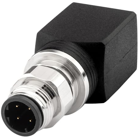 Lonlonty M12 4-Polig D-Code Stecker gerade auf RJ45 Buchse Adapter IP67 | 360° drehbarer M12 Stecker: Verhindert Kabelverdrehung, geschirmt IP67 CAT5e/CAT6 für SPS, Sensoren & Automatisierung