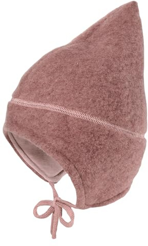 maximo GOTS MINI-Mütze, Wollfleece Spitze, Jerseyfutter, Band