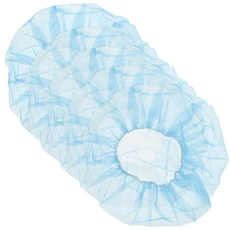 DEARMAMY 100 Pezzi Cuffie USA e Getta Traspiranti Cappello Fungo Elastico per Cucina Ospedali Laboratori e Officine per Chef Infermieri e Operatori Alimentari