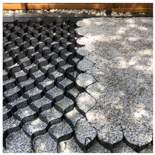Hochdichtes Bodengitter, 5 cm tief, erweiterbar und faltbar, perfekt für Einfahrten, Terrassen, leichtes Parken, Gras und Kies (3 x 5 m)