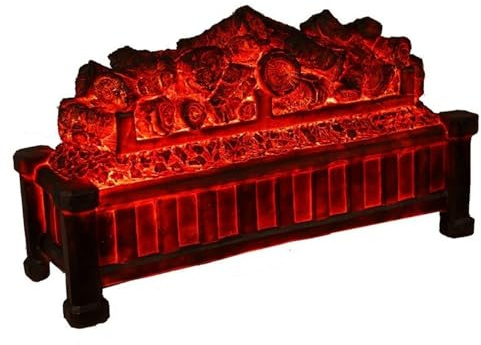 Caminetto Set di ceppi elettrici indipendenti, moderni finti in resina con fiamme LED e letto braci Camin' a Nebbia