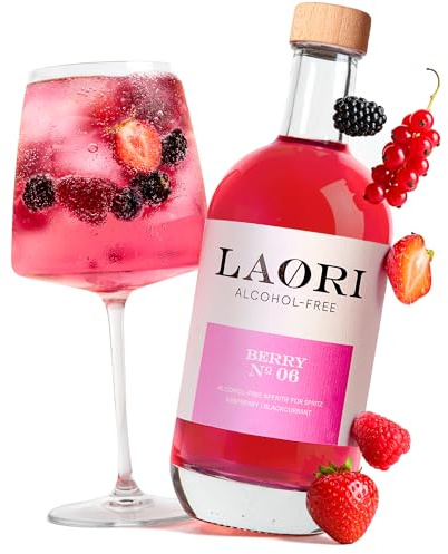 Laori Berry No 06 | Alkoholfreier Aperitif mit Himbeere, Mango & Blutorange | Perfekt für Berry Spritz & alkoholfreie Drinks | Ohne künstliche Aromen & Farbstoffe | Fruchtig-süß & nur 72 Kcal | 500 ml