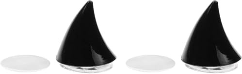 2 x Schwarze Motorradhelm-Horn/Katzenohren, Eckdekoration, weiche Saugnapf-Paste, Motorradhelm-Dekoration, Zubehör