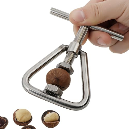ZenithQuest Metal Nut Cracker Tool Nutcracker Kitchen Tool Stainless Steel Pecan Cracker Nutcracker Tool for All Sorts of Nuts