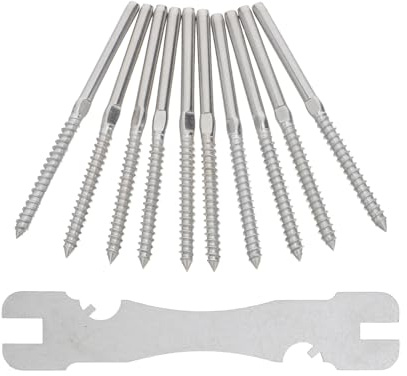 GALPADA Vis de Tension en Acier Inoxydable Argenté pour Kit de Garde-corps à Câbles, Installation Flexible et Compatibilité Large, pour Escalier et Balcon Maison