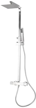 Colonna doccia quadrata miscelatore meccanico SH-4139M YORK - Cromato lucido