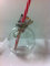 Festive Bauble Glass With Straw
