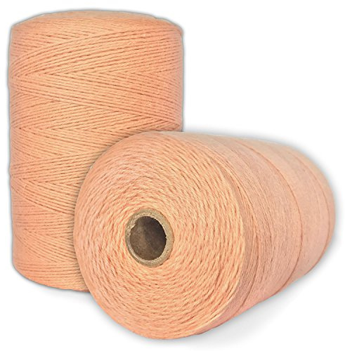 Paper Farm 100% Cotton Loom Warp Thread (Peach), 8/4 Warp Yarn (800 Yards), Perfect for Weaving: Carpet, Tapestry, Rug, Blanket or Pattern