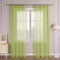 HongYa 1er-Pack Uni Gardine Transparenter Voile Schal Vorhang mit Kräuselband H/B 245/145 cm Grün