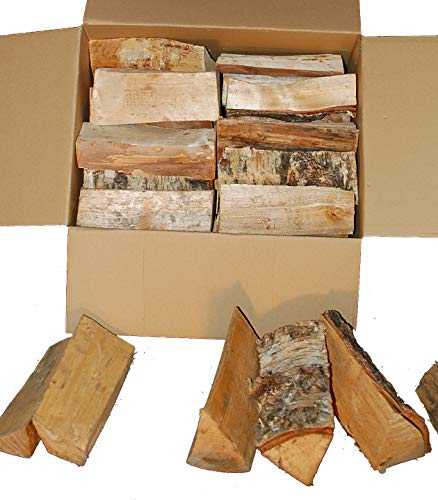 BIRKE Smokerholz 16kg, 20cm Scheitlänge - Süßlich-mildes Räucherholz für einzigartige BBQ-Aromen, naturbelassen, Qualität aus Schleswig Holstein
