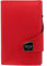 Tru Virtu® Geldbörse RFID/NFC Schutz - Portemonnaie Click & Slide Red Matt/Red - Kartenetui mit Scheinfach aus Aluminium & Leder für Herren und Damen - 9,9 x 6,7 x 2,1 cm