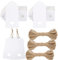 G2PLUS 200stk Geschenk Anhänger, 4.5x9.5CM Kraftpapier Etiketten Tags 300g/m² Geschenkanhänger Etiketten Herz mit Schnur für Hochzeit Geschenke zum Basteln-Weiß