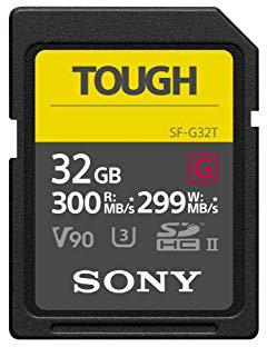 Sony 32GB SF-G series TOUGH specification UHS-II U3 V90 SDHC Digital Memory Card Card - Read 300MB/s Write 299MB/s SF-G32T