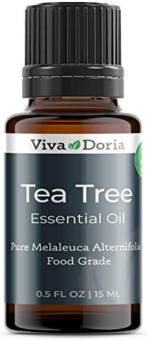 Viva Doria 100% Pure Tea Tree Essential Oil, Undiluted, Food Grade, Australian Tea Tree Oil, 15 mL (0.5 Fl Oz)