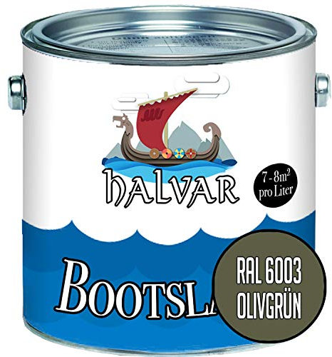 Halvar boat paint, green, RAL 6000-6037 yacht varnish, shiny, boat colour, yacht colour, PU reinforced for wood and metal, extremely durable and highly elastic, ship's paint., green