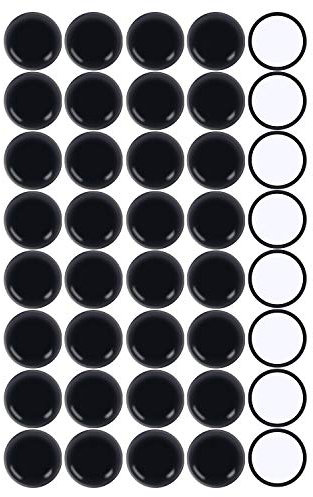 Ezprotekt 40 PCS Furniture Sliders for Carpet Sliders 1-1/8 Inch/28.7 MM for Moving Furniture Movers Carpet Gliders Glides Self-Adhesive Furniture Moving Pads, Round Black