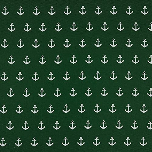 ® Baumwollstoff Anker Tannengrün Webware Meterware Popeline OEKOTEX 150cm breit - Ab 0,5 Meter