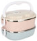 Atyhao Tragbare -Box aus Edelstahl für Kinder und Erwachsene, stapelbarer auslaufsicherer Lunchbox-isolierter thermischer Lebensmittelbehälter(2 Layer)