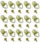 kuou 100 Pcs D Rings Picture Hanging, Small Photo Frame Hooks Hangers, Canvas Hook Wall Bracket Hanger with Screws(Stainless Steel/Golden)