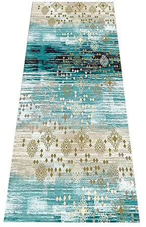 Siunwdiy 3D Teppich läufer Flur rutschfest Teppich mintgrün küchenläufer rutschfest küchenläufer 60x180 waschbare teppiche for Living Room Bedroom and Kitchen,Grün,70x100cm