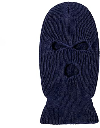 GADGETKING 3-Loch-Skimaske, Winter-Mütze, Sturmhaube, Kapuze, Beanie, Mütze, Militär, Mütze, marineblau, 58