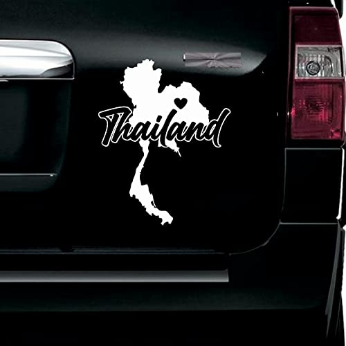 myrockshirt Thailand Aufkleber ca. 15cm Umriss Karte Maps Land Land Farbe wählbar ohne Hintergrund Sticker Autoaufkleber