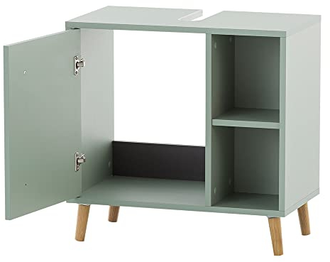 Lomadox Badmöbel Waschbeckenschrank 60cm breit in Mint, B/H/T ca. 60,2/59,3/33,1 cm