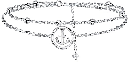J.MUEN Bracciale Ancora Donna Argento 925 con Scatola Regalo Regalo di Amicizia
