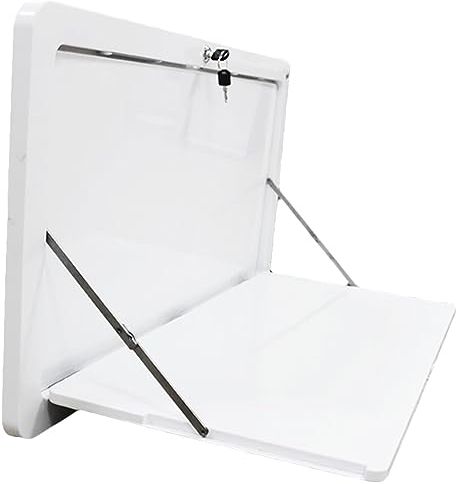 PERTID Wandschreibtisch, Klappbarer Camping Picknicktisch für Wohnwagen, an Der Wand Montierter Drop Leaf Tisch, Externer Abschließbarer Wandtisch, Schwimmender Wandtisch für Wohnmobil Anhänger