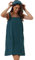 cheibear Damen Bademantel Kleid Frottee Saunakilt Saunatuch mit Tasche und Klettverschluss Spa Dusche Handtuch Bademantel Grün XS